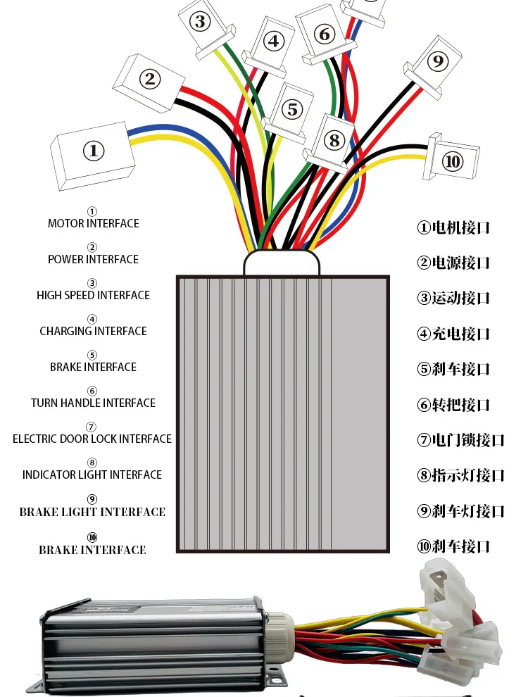 YK33F 36V 1000W Brushed Motor Speed Controller for Electric Dirt Bike ATV Scooter