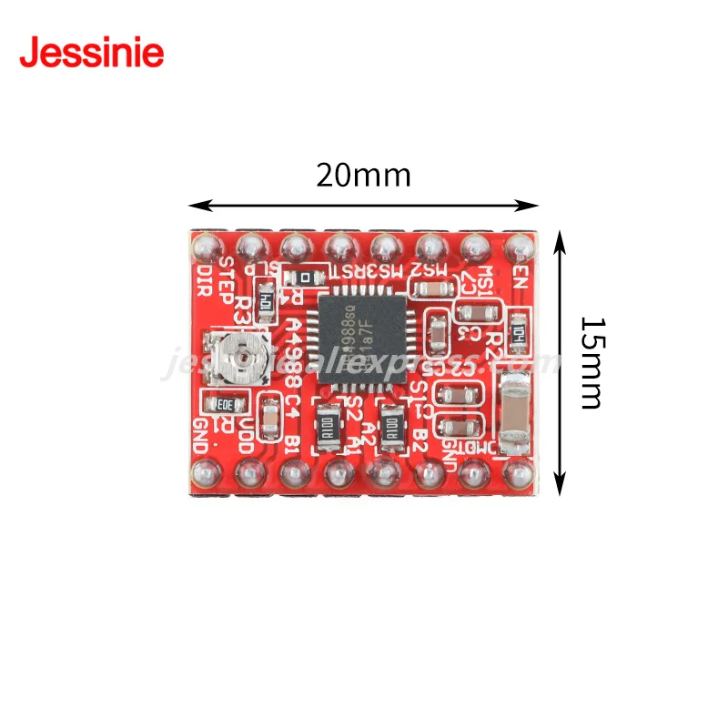 10 個/1pc A4988 ステッピングモータードライバーモジュールドライバーボード 3D プリンターアクセサリー ヒートシンク付き