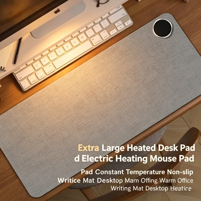 Extra Large Electric Heated Desk Pad Constant Temperature Warm Mouse Pad Non-slip Office Desktop Writing Heating Mat