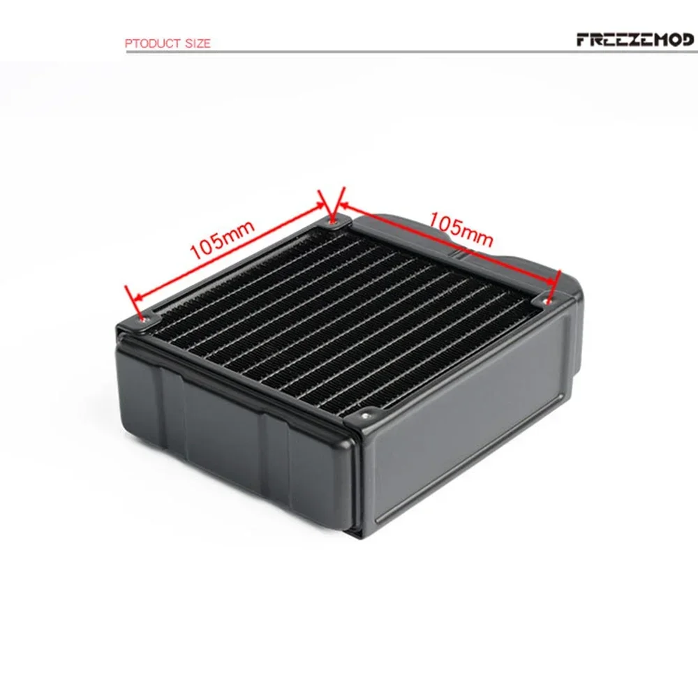 FREEZEMOD Radiatore in alluminio da 120 mm Spessore 45 mm Raffreddamento ad acqua per computer Dissipatore di calore a doppio strato G1/4 Interfaccia filettata SR-120SL