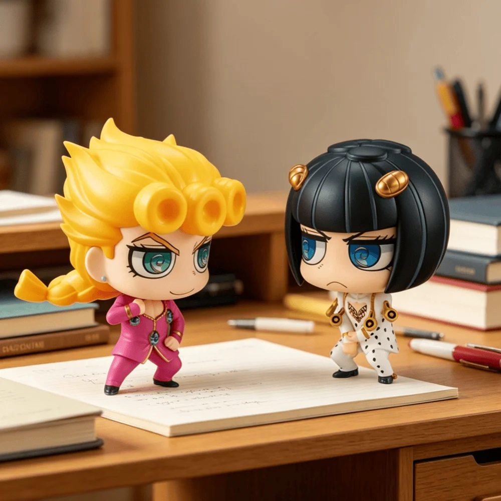 6.5cm Anime JJBA Figure Bruno Bucciarati Action Figure Cute Statue Model Toys Collection Figurine Car Decoration Birthday Gifts