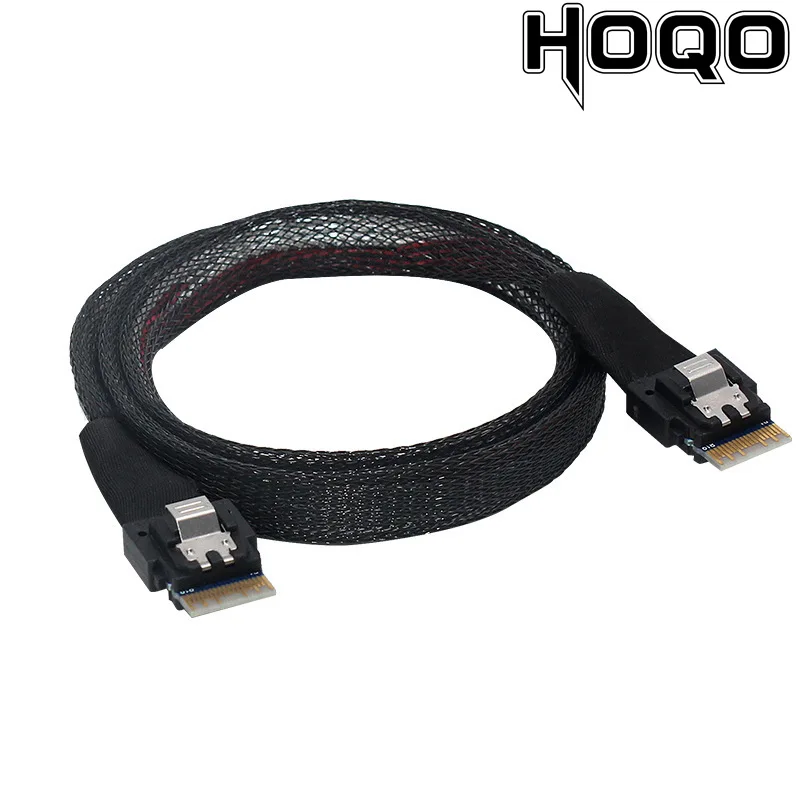 

Mini SAS Cable SlimSAS cable SFF-8654 to SFF-8654 MiniSAS4.0 server disk array data cable