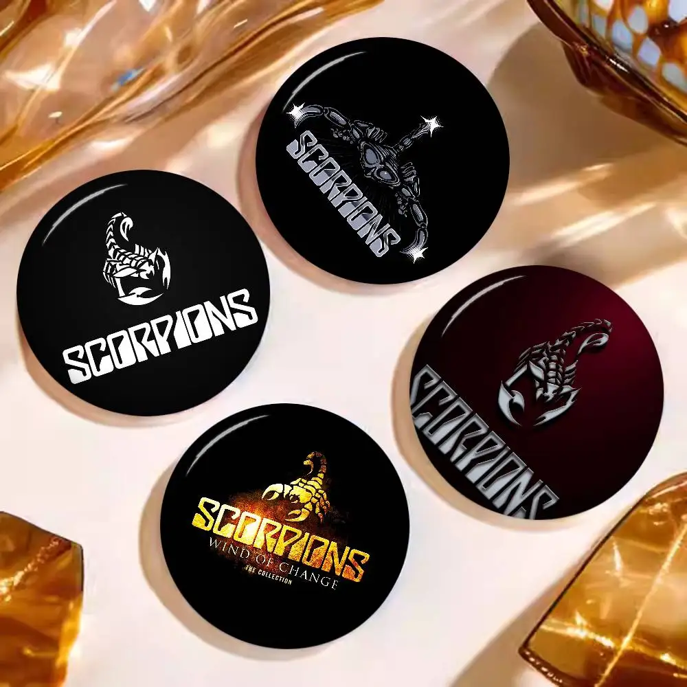 S-Scorpions Melodic-Hardrock 58mm Cute Anime Figure Icon Badge Handmade Tinplate Brooch for Backpack Clothes Chest