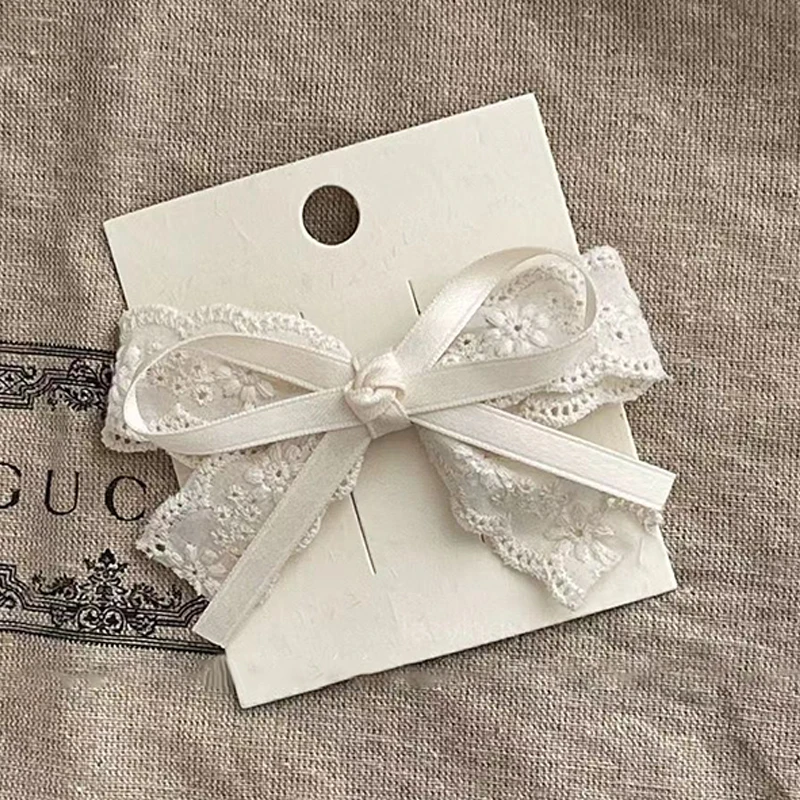 رائعة الباليه مقوس دانتيل دبوس الشعر الفتيات الحلو Bowknot الجانب الانفجارات كليب منقار البط المشابك الهدايا أغطية الرأس إكسسوارات الشعر
