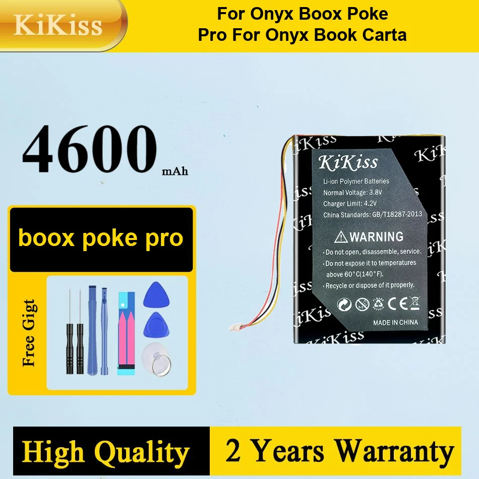 

4600mAh KiKiss Powerful Battery For Onyx boox poke pro/carta Digital Batteries