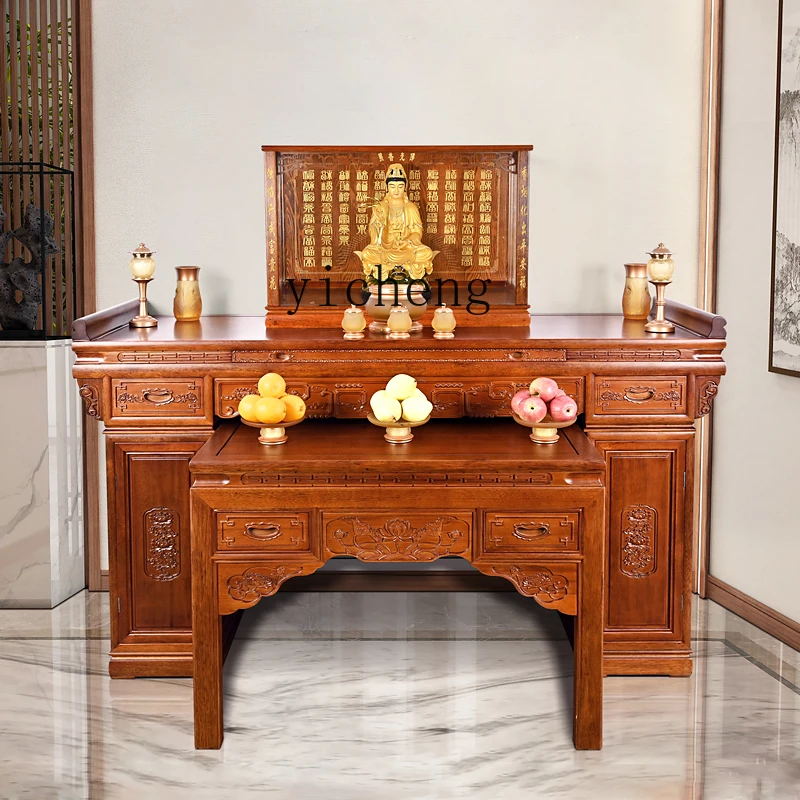 ZWS all solid wood huanghuali Buddhist niche Buddhist platform household Shentai Buddhist table God of Wealth offering