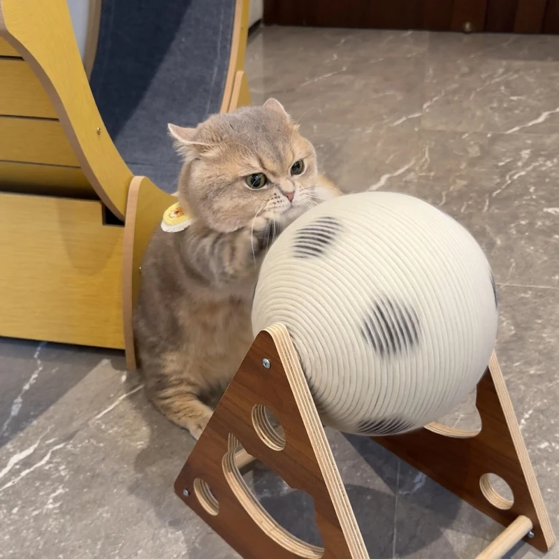 Cat toy cat scratching board wear-resistant hemp ball cat scratching column grinding paw cat climbing frame