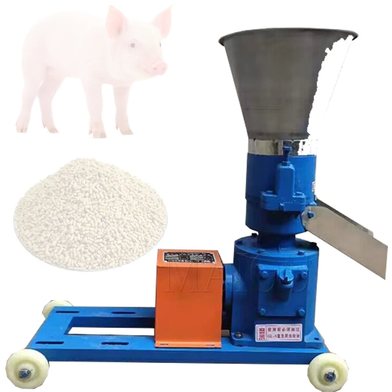 Automatic Food Processor Pellet Machine Feed Pellet Mill Farm Animal Feed Granulator 100kg/h-200kg/h