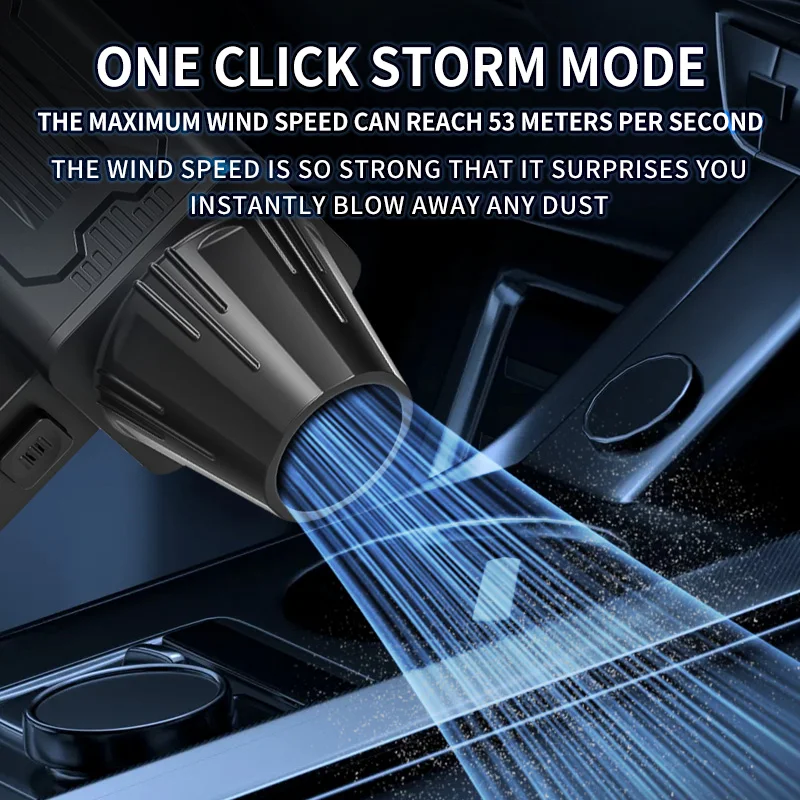 140000RPM Mini Turbo Jet Fan Brushless Motor Handheld Duct Fan 52M/S Portable Turbo Fan  with Power Display Car Keyboard Cleaner