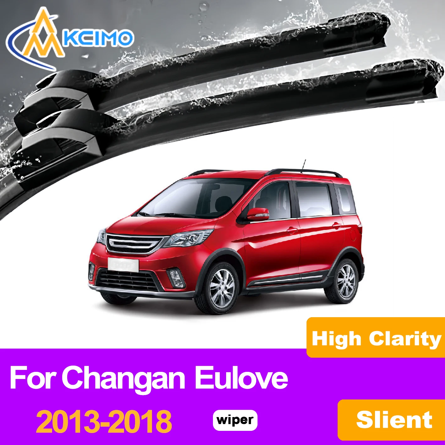 

KCIMO 2PCS Front Windshield Wiper Blades For Changan Eulove 2013-2018, Car Windscreen Wipers Clean Window Clear Vision