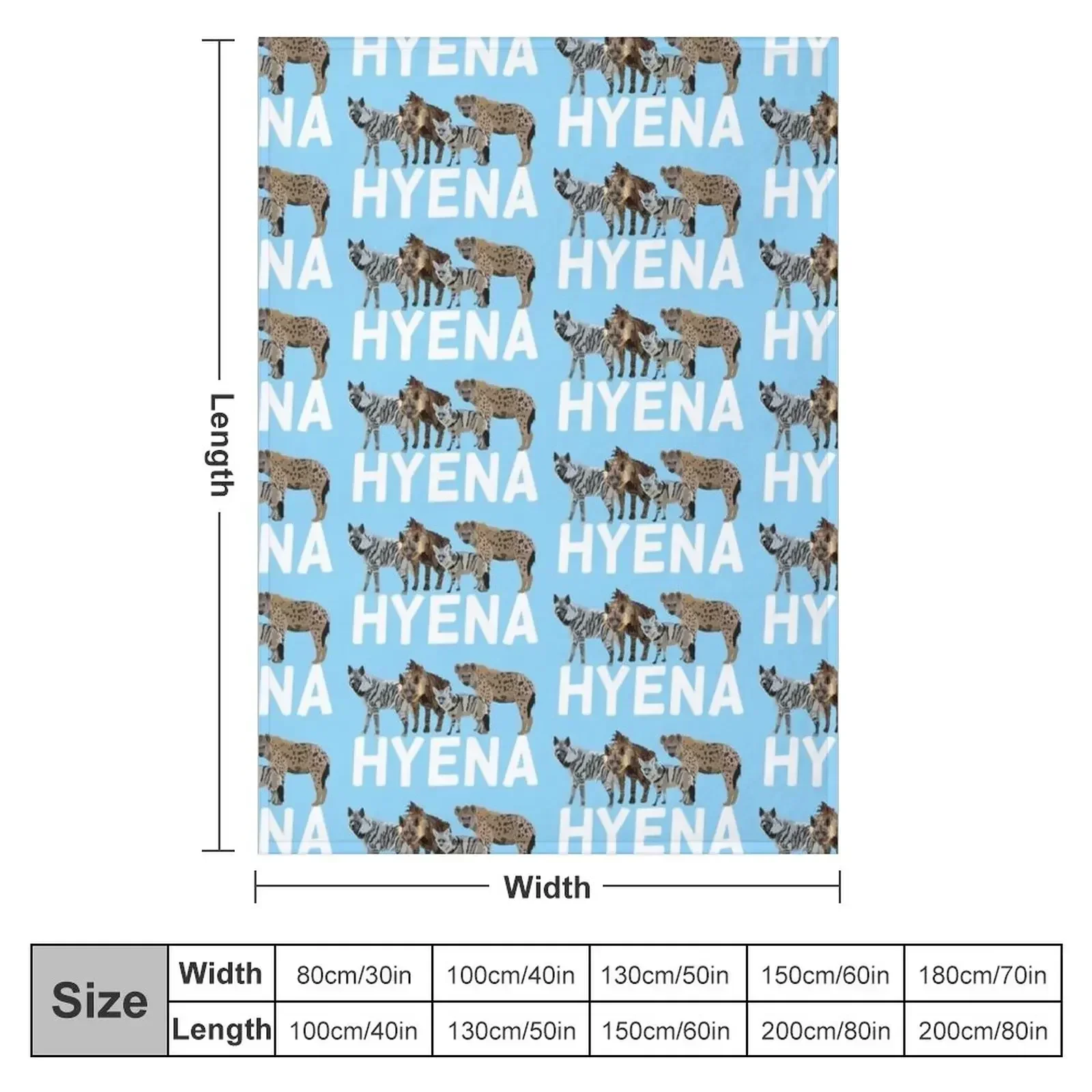 H is for Hyena Throw Blanket Cute Summer Beddings Blankets