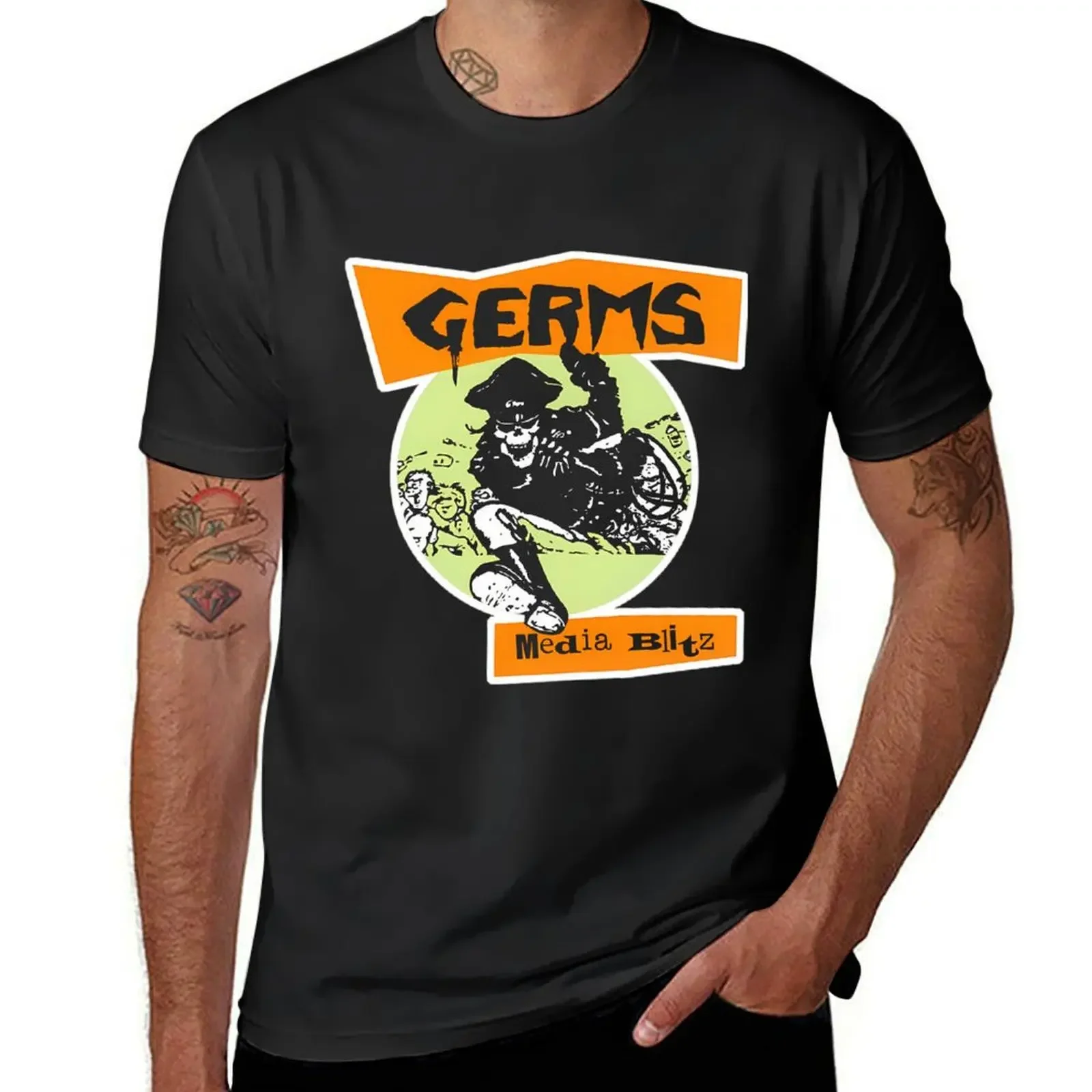 GERMS BAND T-shirt Blouse funnys boys animal print mens big and tall t shirts High Quality 100%Cotton Short Sleeve