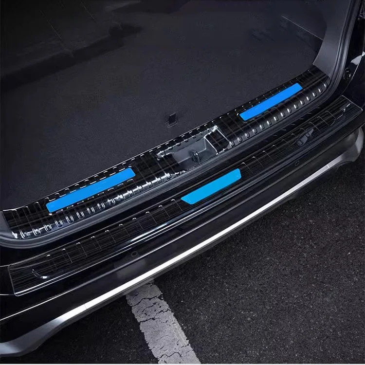 

For Toyota Highlander 2021 2022 2023 Car Accessories Trunk Trim Rear Bumper Protector Stainless Steel Door Sill Scuff Plate