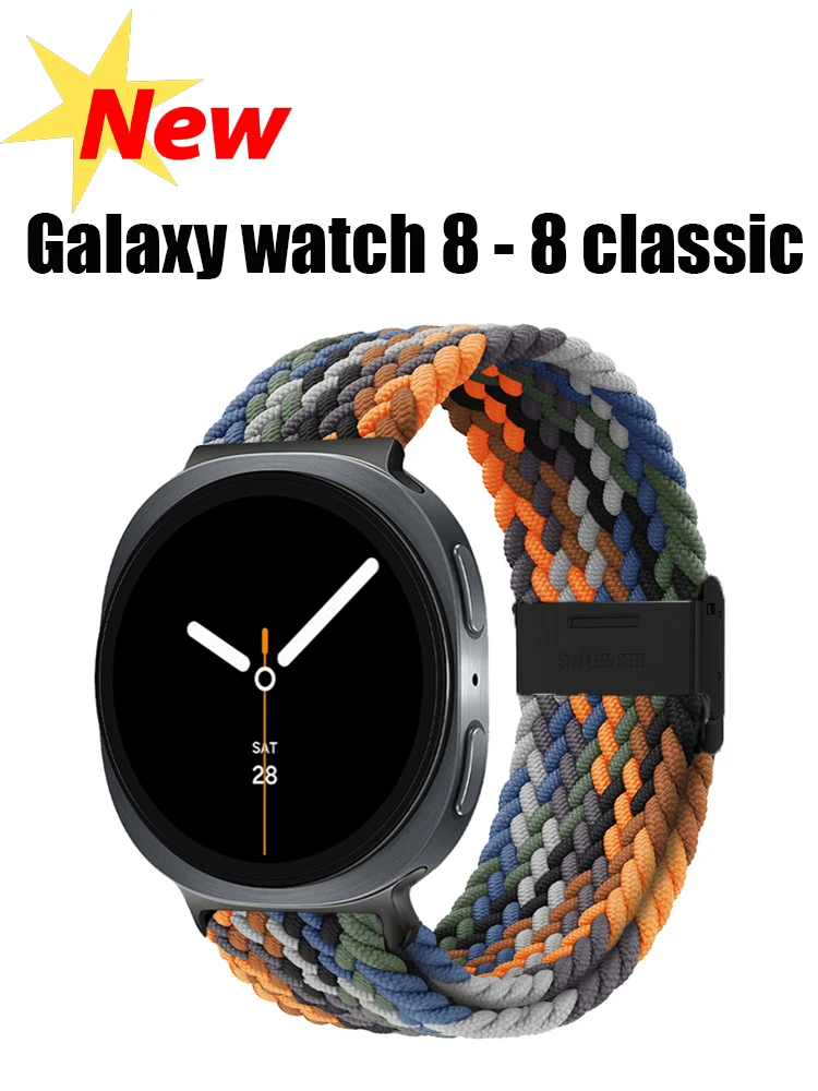 Strap for Samsung Galaxy watch 8 44mm 40mm Elastic Braided watchband Wrist Belt bracelet correa Galaxy watch 8 classic 46mm Band