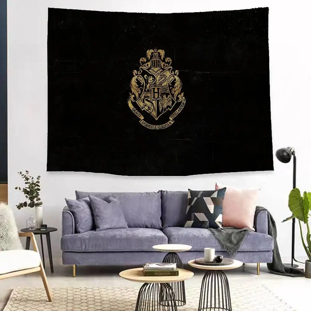 Tapiz de Pared Grande con Estampado de Dibujos Animados de H-Harries P-PotterS, Tapiz de Pared Hippie de Tarot, Alfombras de Pared para Dormitorio, Decoración del Hogar