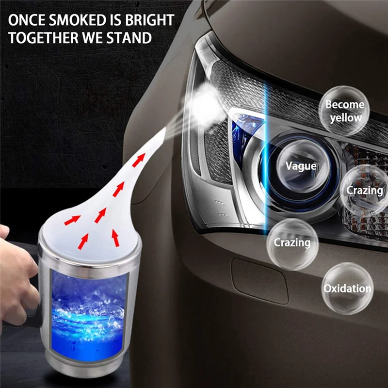 1 Set Car Headlight Refurbished Car Lamp Refurbishment Atomizing Cup Restorer System Polishing Repair Tool Clear