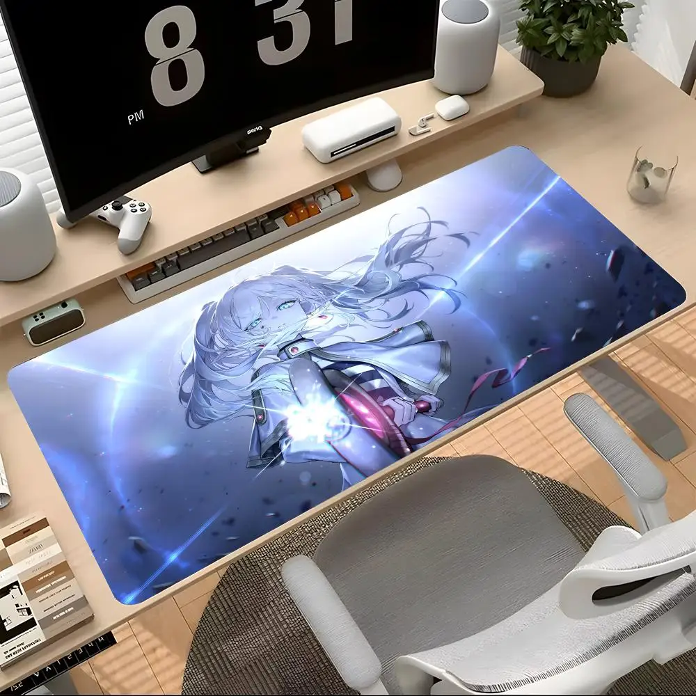 Anime Frieren At The Funeral Mouse Pad Mousepad Laptop Office Deskmat Large Black Gamer Non-slip Keyboard Rubber Mause Pad