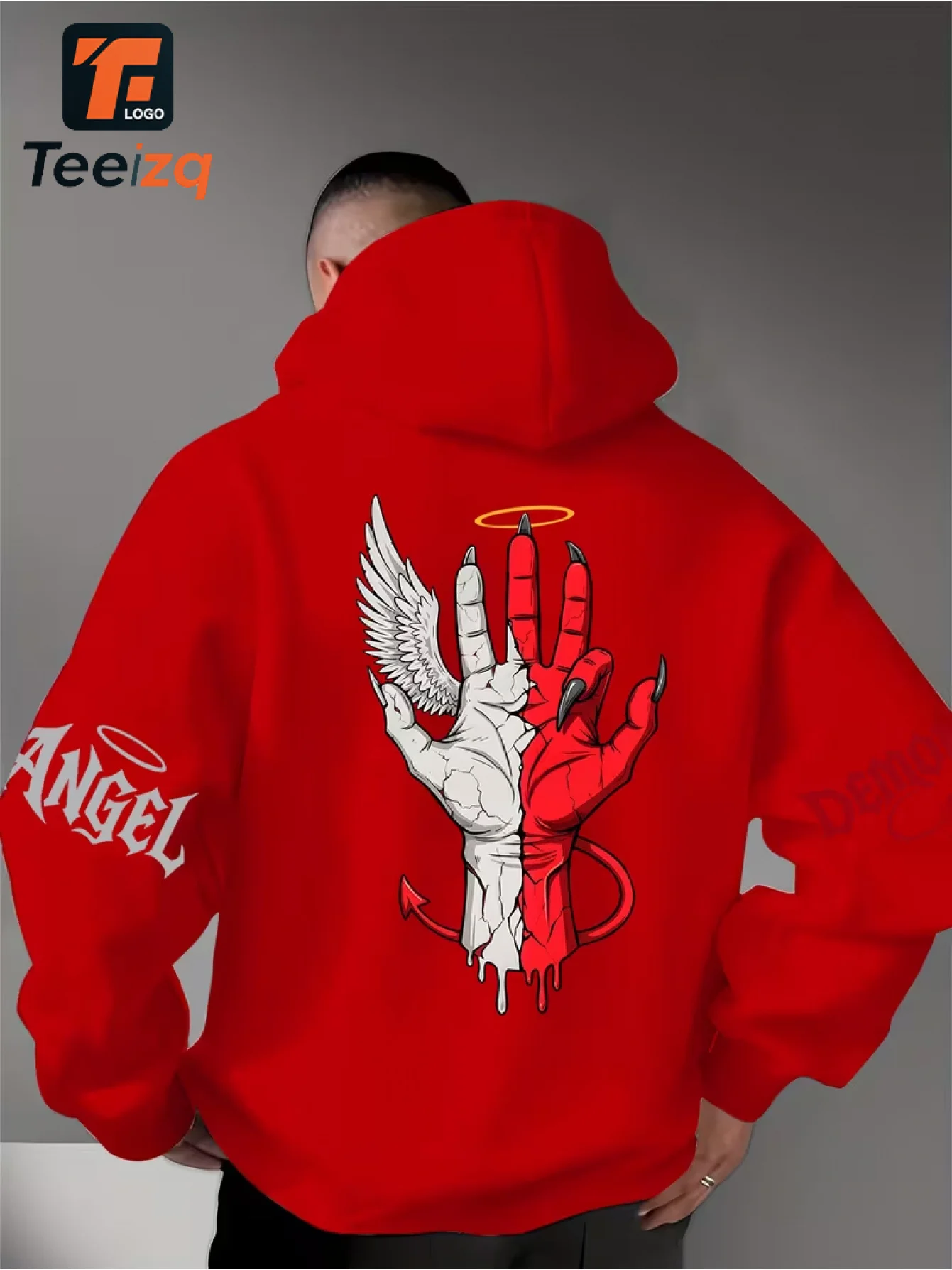 Autumn/Winter Halloween NewFashionableMen'sHoodie withDrawstring HoodCasual Drawstring Hoodie with SimpleandStylish Print Design