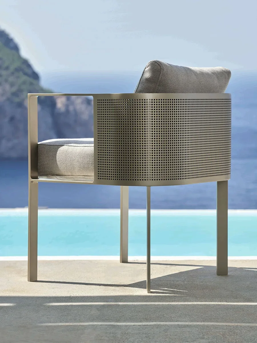 

Outdoor table and chair combination designer garden courtyard outdoor stainless steel villa hotel leisure balcony sofa furniture