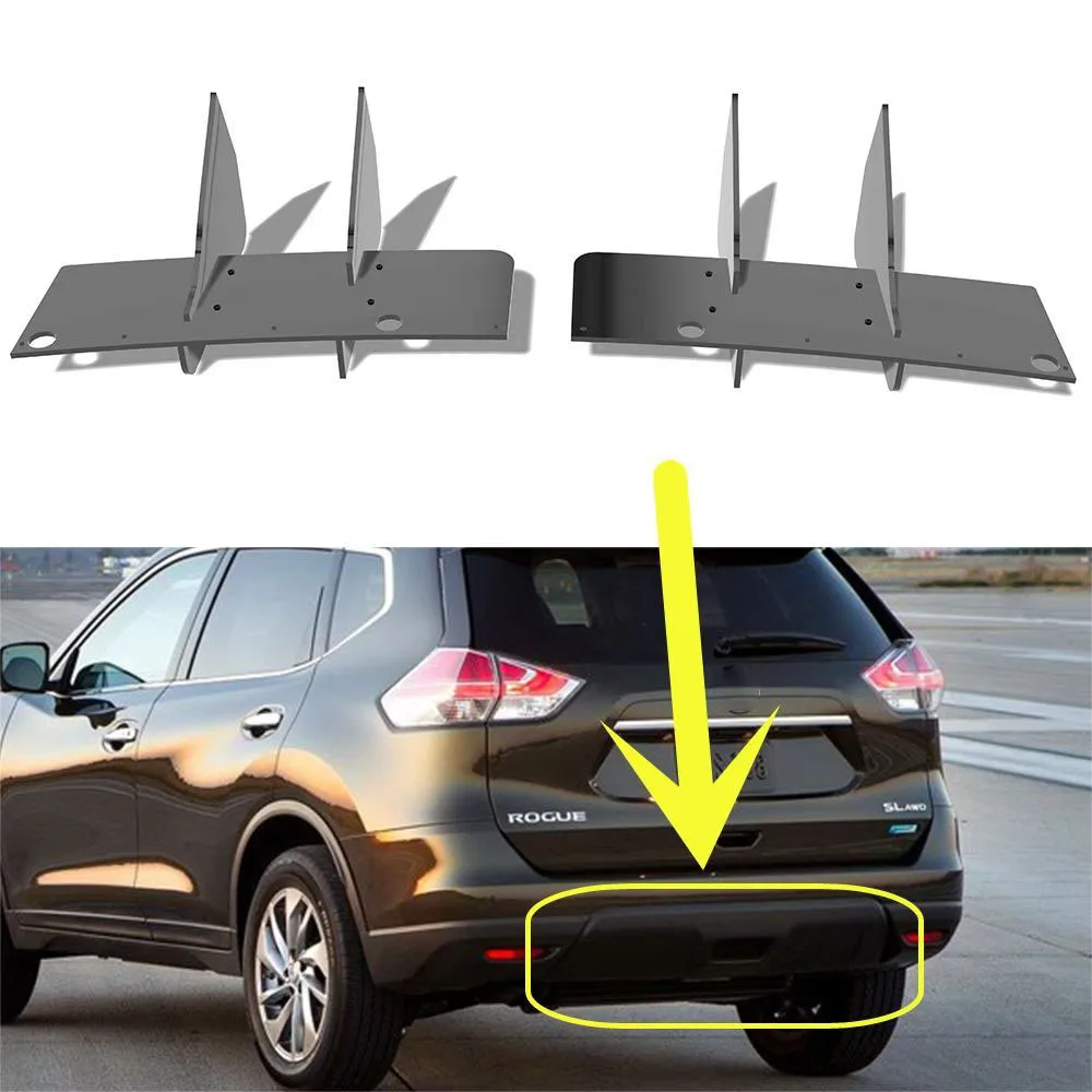 For Nissan Rogue/X-Trail 2014-2018 Year Rear Bumper Diffuser Lip Splitter Body Kit Accessories Spoiler
