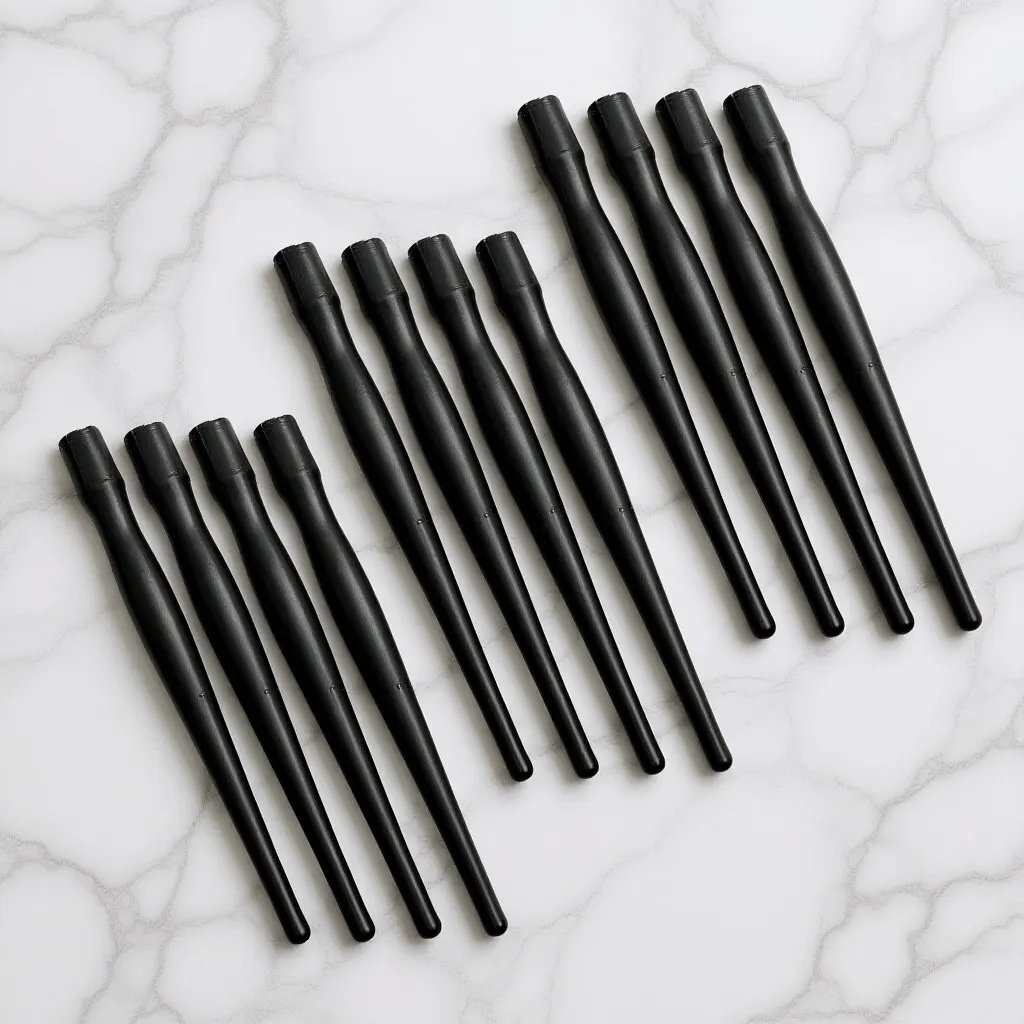

12pcs Black Plastic Pen Holder For Comic Nib Compatible With Dip Pen Nibs Smooth Line Tool Cartoon Ink Penholder Drawing