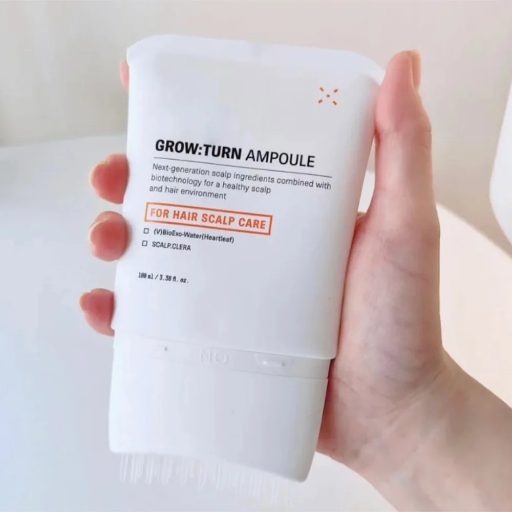 100ml Grow:Turn Ampulle mit Bürste für Haar und Kopfhaut Koreanisches Nr. 1 Haarwuchsserum Massage-Applikator Haar- und Kopfhaut-Reparatur-Wachstumsserum