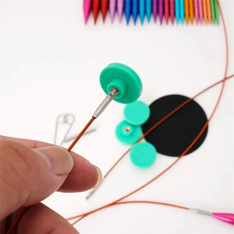 A59E-Mini 5.5 سنتيمتر الألومنيوم التعميم إبر الحياكة مجموعة كم طوق إبرة للإزالة حلقة إبرة مجموعة الخياطة