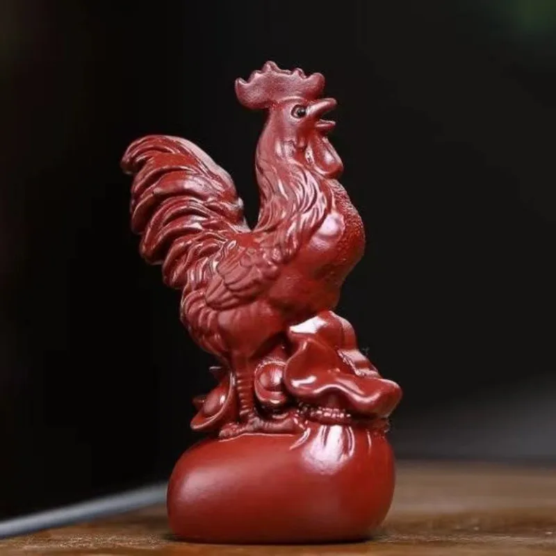 Purple Sand Tea Pet Rooster Tea Play Ornament Zodiac Chicken Creative Can Raise Big Rooster