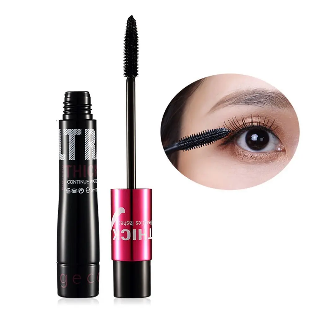 Cosmetica Cosmetische Pauwvezel Volume Curling Zwarte Wimper Curling Make-Up Extensie Mascara