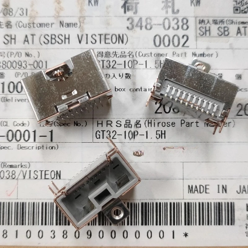 

2 шт./лот GT32-10P-1,5H 10P GT32 РАЗЪЕМ SMD R/A 10POS 1,5 мм