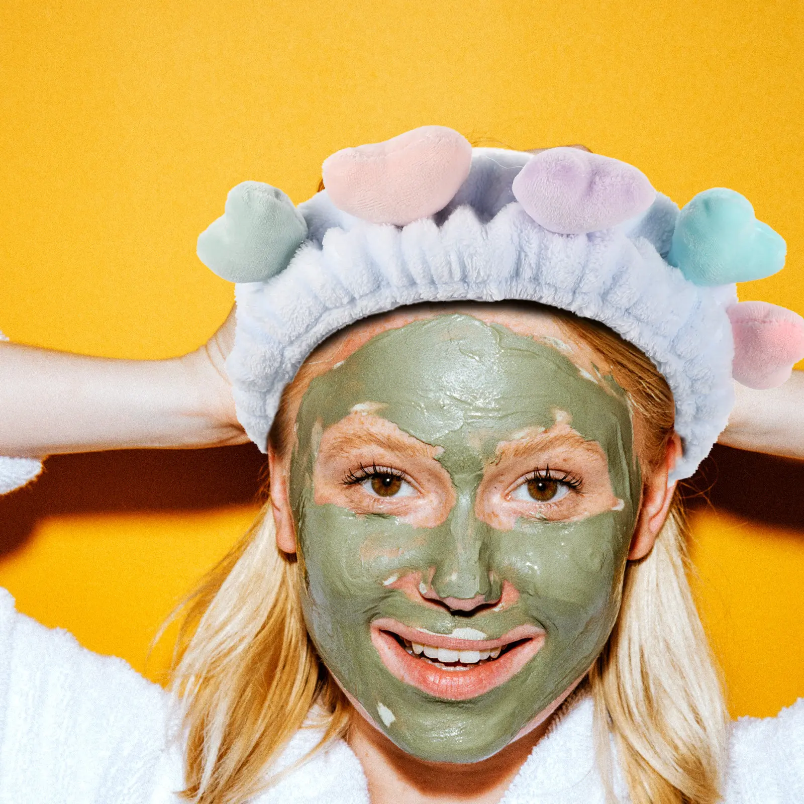 

2Pcs Heart Headband Makeup Headband Elastic Stretch Hairband for Women Face Washing Spa Skincare Hair Accessories Cute Gift