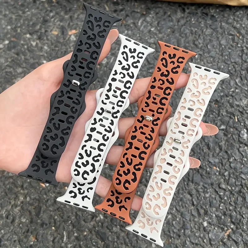 جديد محفورة حزام ل سوار ساعة يد آبل S11-10 46 مللي متر 42 مللي متر 44 مللي متر 49 مللي متر 41 مللي متر 45 مللي متر سيليكون سوار سلسلة 8 9 7 SE 3 6 5 4 الترا 2 3