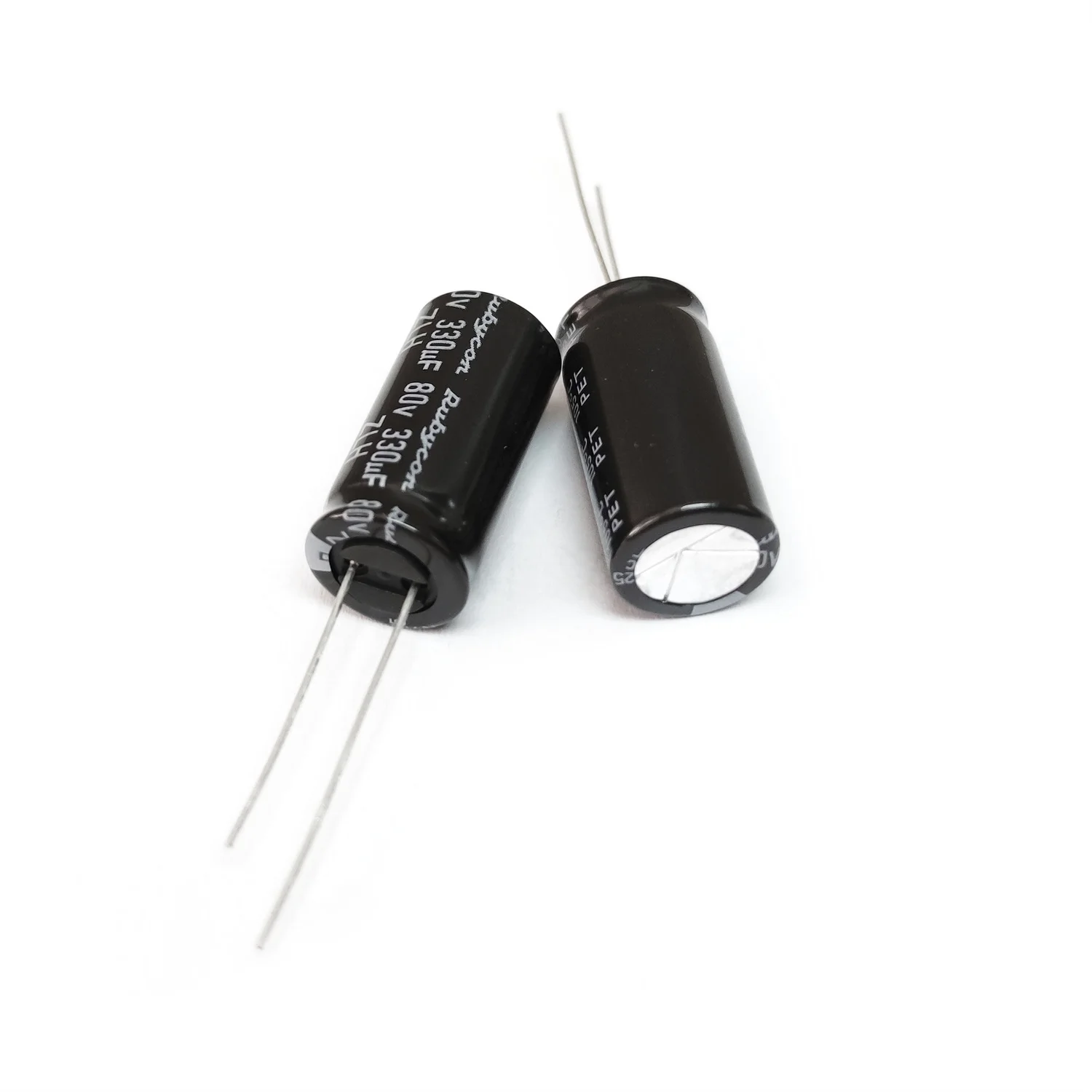 

10PCS 80V330UF ZLH 12.5X25mm RUBYCON Aluminum Electrolytic Capacitor 80ZLH330MEFC12.5X25 Long Life Brand New Low Impedance
