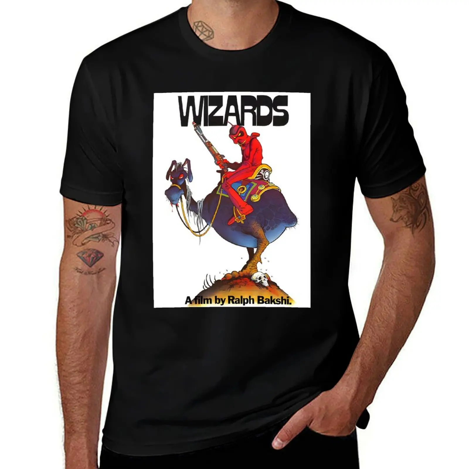 

1977 WIZARDS VINTAGE ANIMATED FANTASY MOVIE T-Shirt graphics sublime oversized customs Men's t-shirt