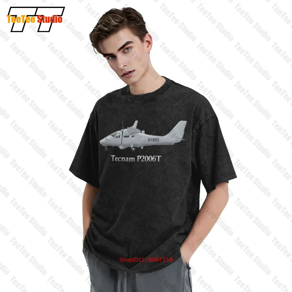 Tecnam P2006T Avión Vintage Camiseta extragrande MPQF