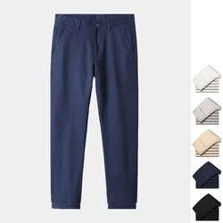 98% Cotton Men's Chinos & Casual Pants, Khaki Pants, Loose Straight , Streetwear Men ,Twill Pants, Tall Men STRAIGHT Trousers