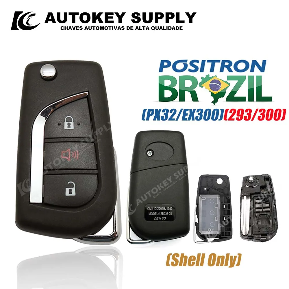 Autokeysupply AKBPCP069 AKBPCP073 TOY47 Double program (PX32/EX300) Burglar Alarm Control For Brazil Positron Flex