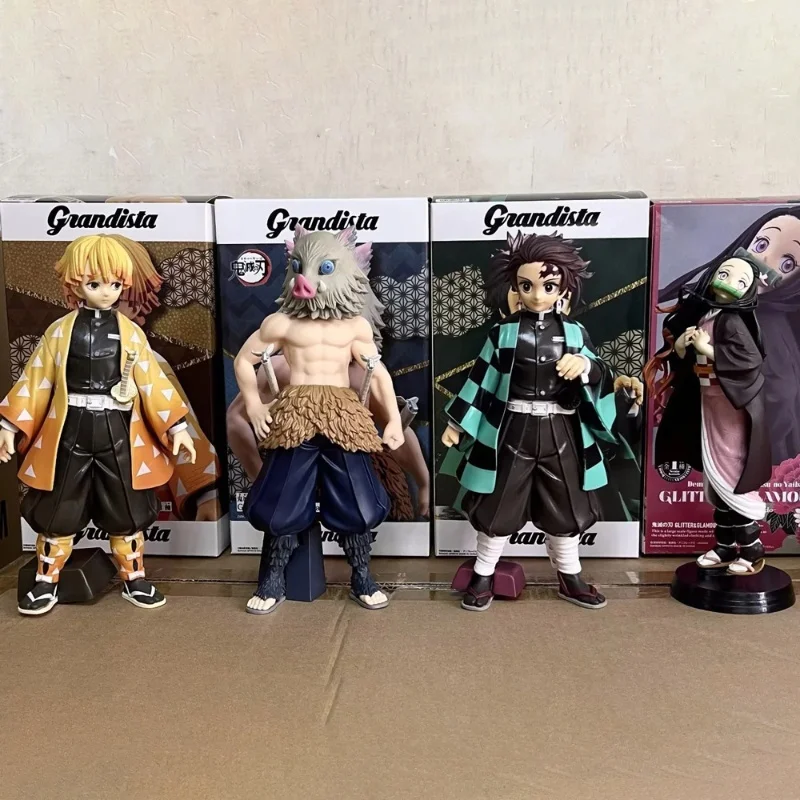 

Bandai Demon Slayer Grandista Фигурки-Tanjiro Kamado Zenitsu Agatsuma Аниме Модель персонажа Коллекционная игрушка в подарок