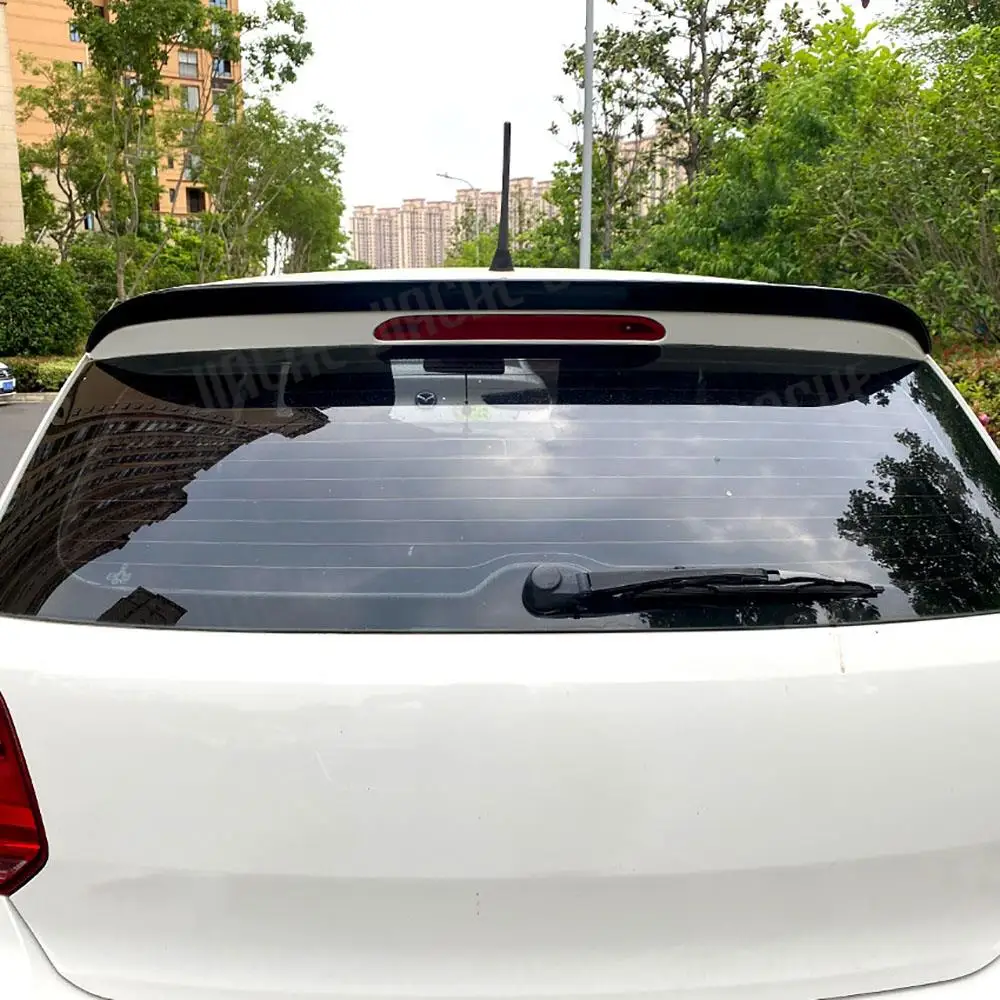 

JCYECF ABS Gloss Black Roof Spoiler For Volkswagen Polo MK5 6R 6C 2009-2017 ABS Plastic Rear Spoiler Rear Roof Spoiler ABS