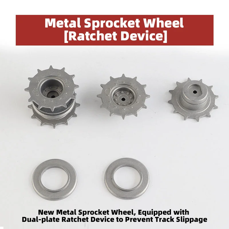 1/16 Scale RC Tank Spare Parts Compatible with Heng Long 3839 1/16 Walker Bulldog Tank Model (Metal Road Sprocket Wheels Track )