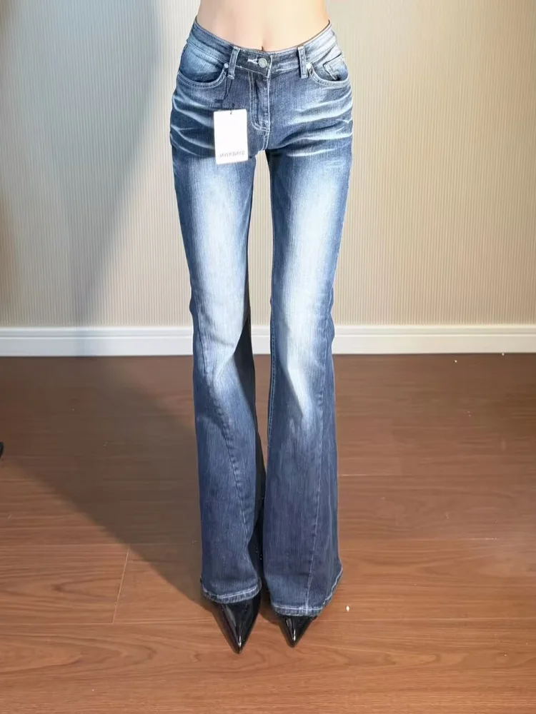 

Waed Denim Hip Enhancing Pants 3D Pleating Heavy Work Slim Fit Vintage Sle Casual Cotton Stretch Jeans for Women