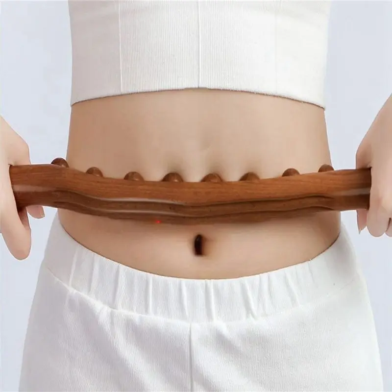 CGDS-2X 8 Beads Guasha Scraping Stick Wooden Massage Tools For Neck And Back Pain Stomach Body Shaping Anticellulite Leg B