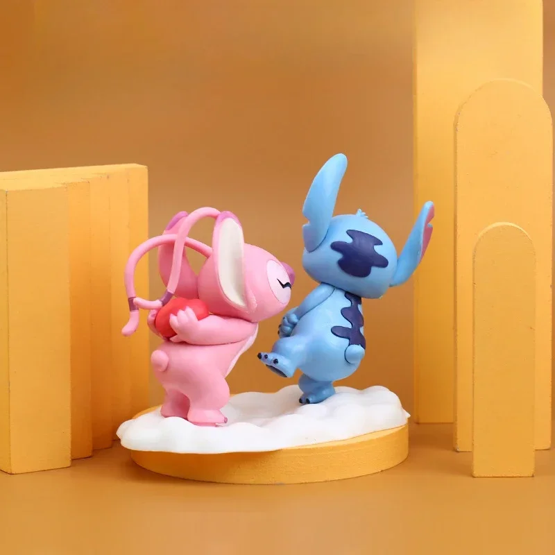 Disney Handmade Stitch Boneca para Decoração, Lilo e Stitch, Modelo de Bolo Desktop, Presente Proposta Dia dos Namorados, Pingente