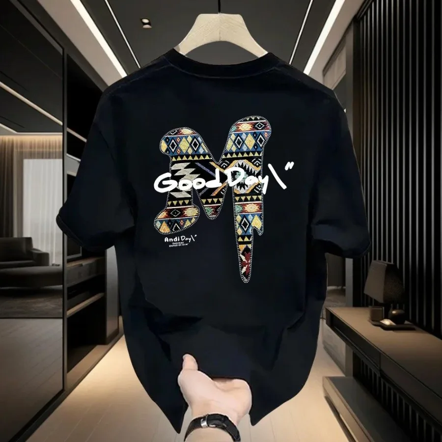 

Новая мужская модная футболка 2026 года с уникальным дизайном, высококачественная, с двусторонней печатью, популярная, из чистого хлопка