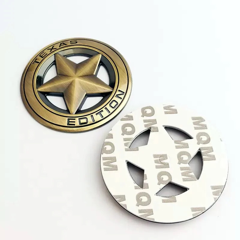 New Metal TEXAS EDITION Shield Pentagram Emblem Badge Car Fender Side Tail Body Sticker for JEEP Wrangler Liberty Grand Cherokee