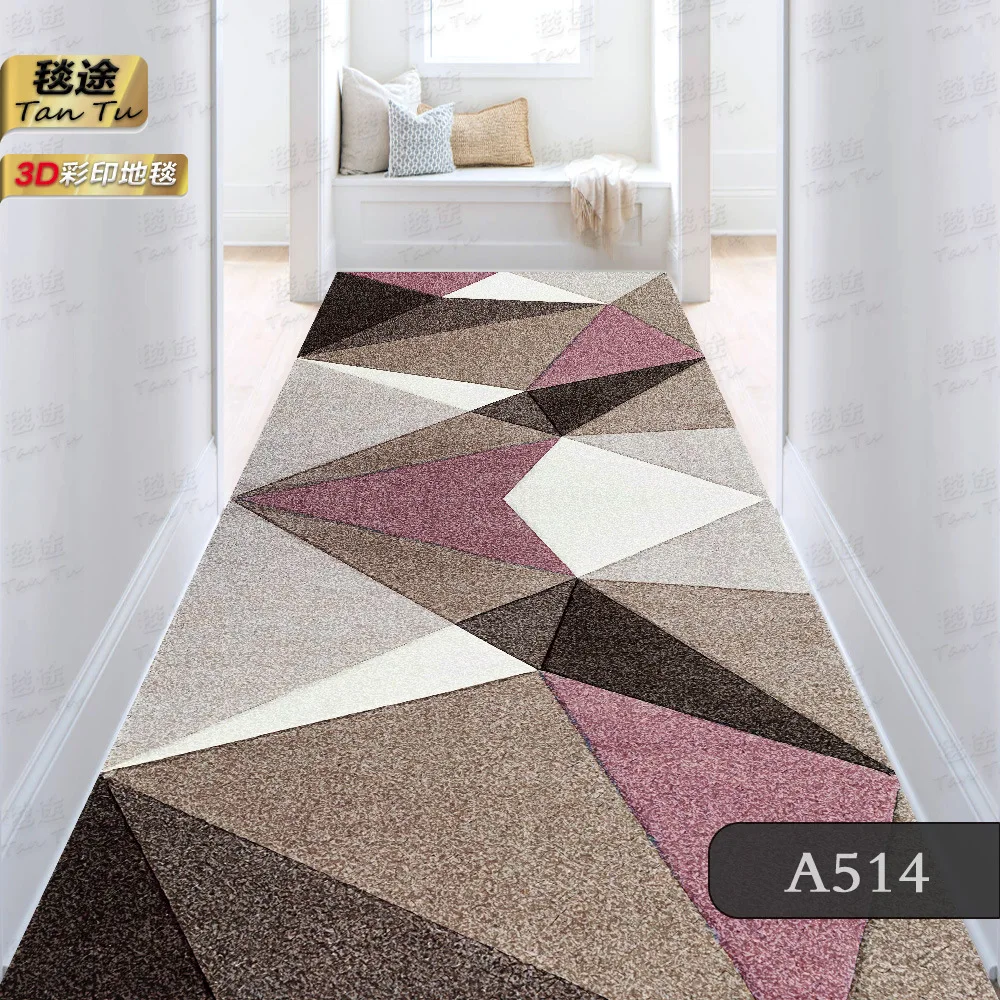 Corridor Carpet Long Hallway Area Rug Geometric Living Room Carpet Kitchen Aisle Mat Room Decoration Floor Mats Tapis Alfombra