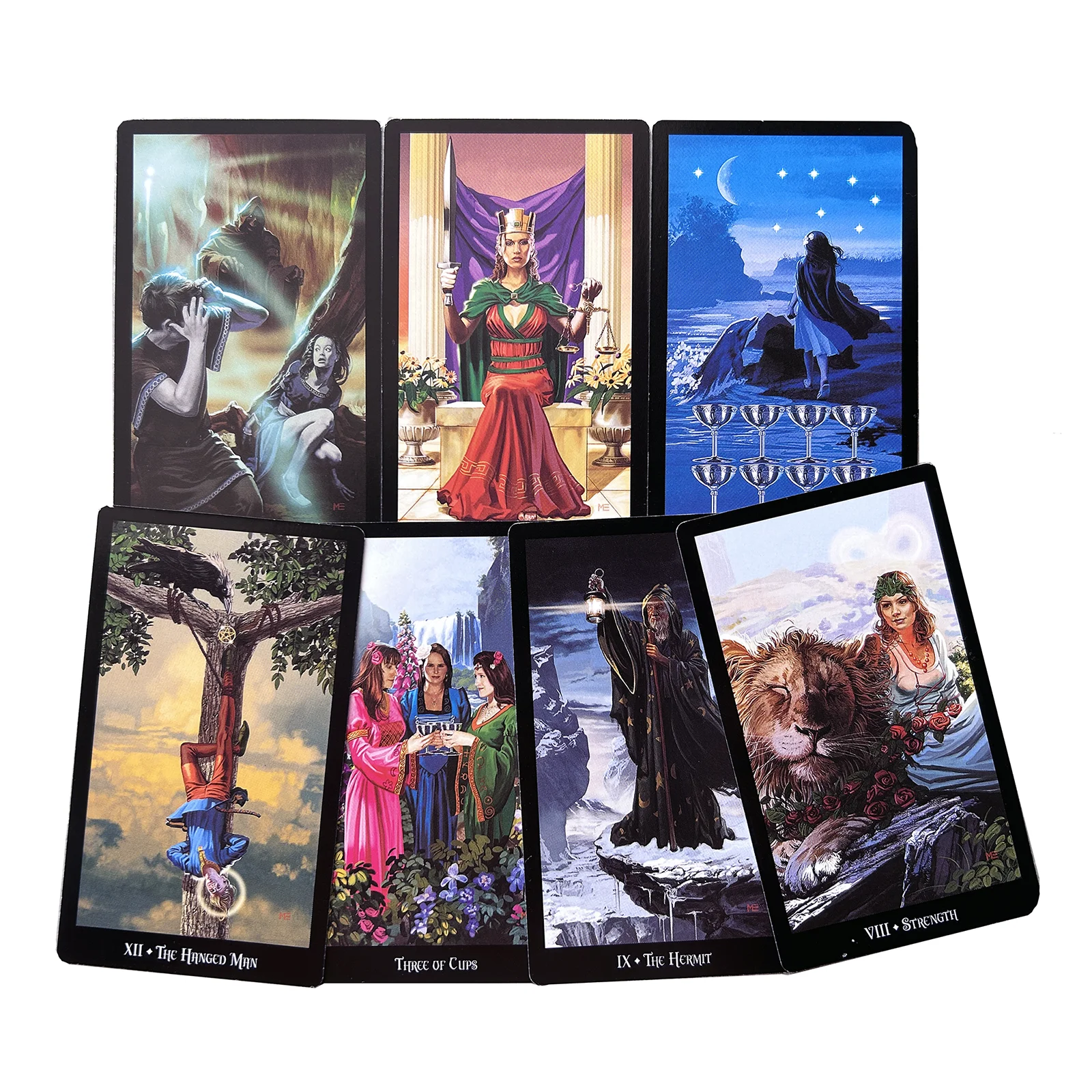 Cartas de adivinación de runas para principiantes, baraja de Tarot en inglés de 12x7cm de alta calidad con libro de guía, juegos de entretenimiento