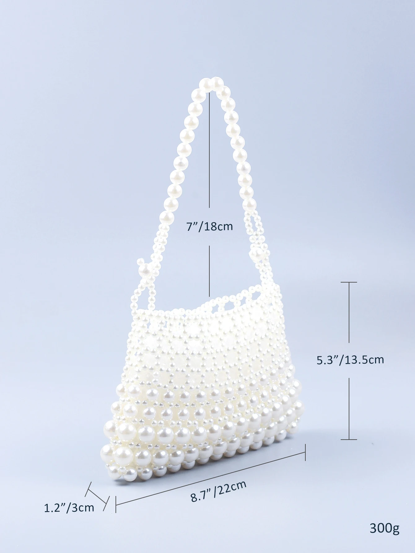 New internet celebrity 2024 Pearl Bag Women\'s Handmade Hollow Beaded Bag French Retro Handheld Women\'s Bag