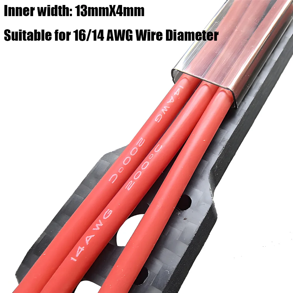 4pcs กว้าง 14 มม.RC มอเตอร์ไร้แปรงสายไฟป้องกันหลอดลวด SHIELD ยาว 70 มม.90 มม.100 มม.130 มม.สําหรับ FPV Drone รุ่น