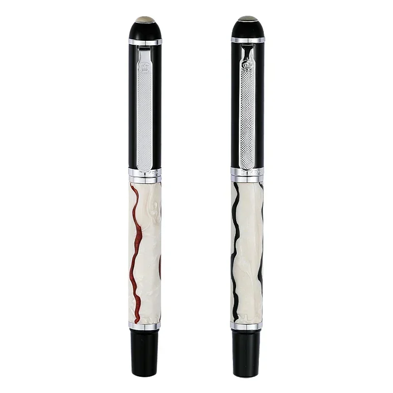 

NewDuke Buckingham Gel Pens High Quality 0.5mm Nib, Big Szie White Red Metal Mb Luxury Rollerball Pen,school Writing Stationery